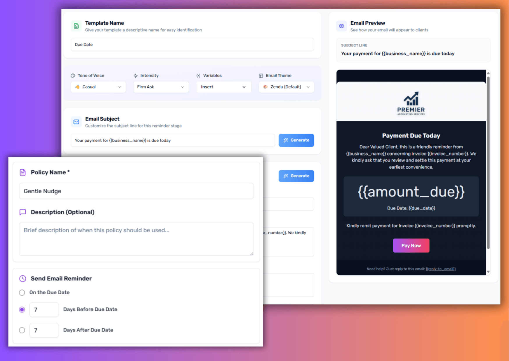 Automated Invoice Reminders Feature